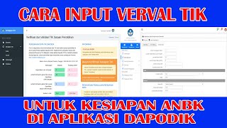 CARA INPUT D4T4 VERVAL TIK UNTUK KESIAPAN ANBK DI APLIKASI DAPODIK [upl. by Eiramoj857]