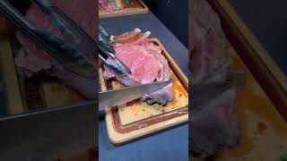 Biggest slice of Prime Rib GoldenSteerLasVegas Deans Cut [upl. by Morice]