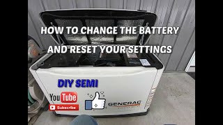 How to change the battery and reset your settings in a Generac standby generator [upl. by Lashar]