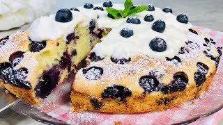 ⚡Blitzschneller Kuchen mit Beeren  😍da bleibt kein Stück übrig Blaubeerkuchen  Rezept 65 [upl. by Danby]