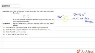 Assertion A The compound tetraene has the following structural formul It is cyclic and has [upl. by Esahc]