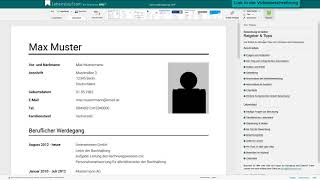 Lebenslauf schreiben und gestalten  Bewerbungstext formulieren Lebenslaufcom XING Vorlage [upl. by Haimehen902]