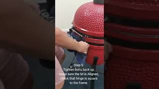 How to Adjust Your Kamado Bono Grill Lid [upl. by Vassili825]