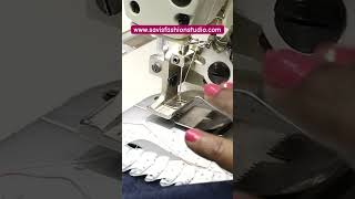 shorts Ruffler foot for industrial sewing machine savisfashionstudio sewing [upl. by Amerd]