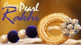 How to Fancy Pearl Rakhi  Raksha Bandhan DIY [upl. by Bromley]