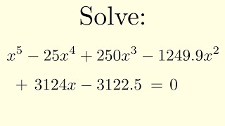 Solving a Quintic Equation [upl. by Ylen]