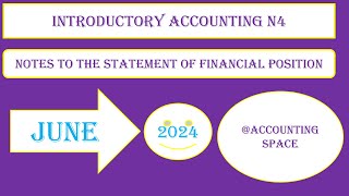 INTRODUCTORY ACCOUNTING N4 JUNE 2024 NOTES TO THE STATEMENT OF FINANCIAL POSITION [upl. by Annaiuq319]