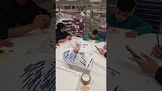 Arts session at the HobbyCraft arts hobbycraft birmingham fun [upl. by Ahsuas153]