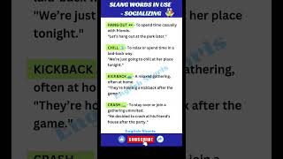 Slang Words In Use  Socializing english slangwords shorts vocabulary [upl. by Adiasteb]