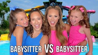 BABYSITTER VS BABYSITTER CHALLENGE KALLI VS KAYLA WHO IS THE BETTER BABYSITTER 🤔😱 [upl. by Aneleasor]