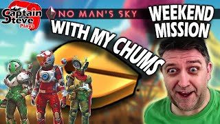 No Mans Sky Captain Steve And Chums Weekend Mission Running Multiplayer [upl. by Chip]