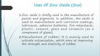 Uses Of Aluminum IIIOxide amp Zinc Oxide  Uses Of Metal Oxides [upl. by Punke]