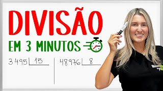 APRENDA DIVISÃO EM 3 MINUTOS [upl. by Liv]