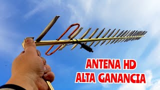 MEGA ANTENA Casera de largo alcance para TV HD digital Super alta ganancia no más canales pixelados [upl. by Idnir]