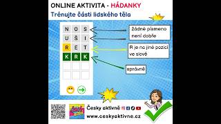 ONLINE AKTIVITA  HÁDANKY  Trénujte části lidského těla ceskyaktivne hadanky czechforforeigners [upl. by Alikat]