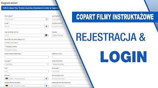 Copart Tutorial  Rejestracja i login [upl. by Nagel322]