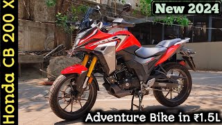 2024 Honda CB 200X Review  BS6ll E20 OBD2 Model  Price amp Mileage [upl. by Ezalb]