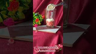 POMEGRANATE MILKSHAKE pomegranate trending chiaseeds [upl. by Anirrak527]