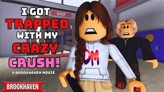 I GOT TRAPPED WITH MY CRAZY CRUSH ROBLOX BROOKHAVEN 🏡RP CoxoSparkle [upl. by Charmane]