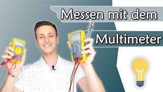 Spannung Strom und Widerstand mit dem Multimeter messen  Tutorial  Gleichstromtechnik 6 [upl. by Luigino]