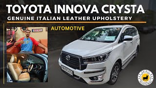 Toyota Innova Crysta with Genuine Italian Leather Seat Covers amp Steering Wheel Upgrade✨Orchis Mumbai [upl. by Kristen618]