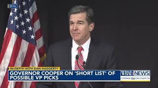 In Depth with Dan Gov Roy Cooper on short list of possible VP picks [upl. by Atikahc]