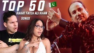 ONLY MASTERPIECES Latinos react to Top 50 Rahat Fateh Ali Khan Songs Bollywood amp Pakistani [upl. by Johanan]