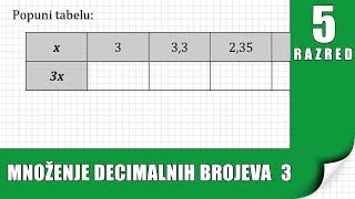 Množenje decimalnih brojeva  Zadatak 3 [upl. by Clemmy]