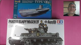 Panzer Kampfwagen Ausf D 135 Tamiya Uboat Type VIIc 1350 Revell  Unboxing  Unboxing [upl. by Adim]