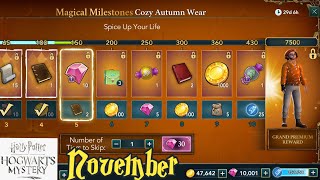 Harry Potter Hogwarts Mystery Magical Milestones for November and premium unlock [upl. by Lorenza]