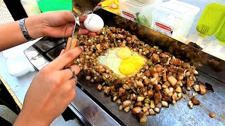 Filipino Street Food  Sisig with Egg and Crushed Chicharon [upl. by Thury]