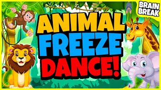 Animal Freeze Dance  Brain Breaks For Kids  Animal Games For Kids  Move and Freeze  GoNoodle [upl. by Iseabal756]