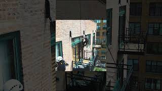 High Rise Window Cleaning  Rope Access ropeaccess windowcleaning fallprotectionsystems [upl. by Kaylee]