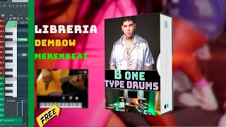 🛑DRUMS TIPO B ONE  LIBRERIA DE MERENHOUSE MERENBEAT  LIBRERIA DE DEMBOW DOMINICANO ❌ VST FREE 💯 [upl. by Nuahsed]