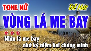 Vùng Lá Me Bay Karaoke Tone Nữ  Nhạc Sống [upl. by Metcalf]