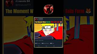 The Moment When Naruto Nine Tails Form  naruto kurama animeedits youtubeshorts youtube  🦊 [upl. by Starr]