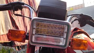 HERO HONDA CD 100 LED HEADLIGHT INSTALLATION splendor [upl. by Maitland]