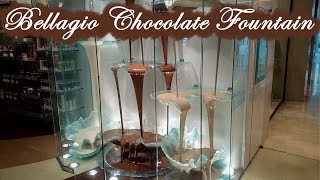 World’s Tallest Chocolate Fountain  The Bellagio Hotel  Free Things To Do in Las Vegas [upl. by Anyala]