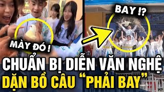 Diễn VĂN NGHỆ sợ bồ câu KO CHỊU BAY cả lớp đã dọa sẽ CHO VÀO NỒI và cái kết  Tin 3 Phút [upl. by Siraf]