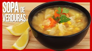 😋 Cómo Hacer SOPA DE VERDURAS Casera ► Receta Saludable con 🥕🌽🥔🧄 y [upl. by Annor]