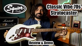 Squier Stratocaster Classic Vibe 70s  Review amp Demo [upl. by Raouf]