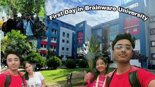 First day in Brainware University❤️Full campus tour Kolkata Best college [upl. by Rotsen]