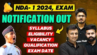 UPSC NDA1 2024 Official Notification Out  NDA Notification  Age Limit  Eligibility  Discussion [upl. by Warchaw]