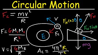 Centripetal Acceleration amp Force  Circular Motion Banked Curves Static Friction Physics Problems [upl. by Gniw]