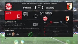 FIFA 22 Modalità Carriera 8 giornata della Bundesliga Entraicht Francoforte Ausburg [upl. by Lorre]