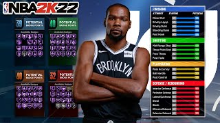 NEW GLITCHED 610 KEVIN DURANT BUILD in NBA 2K22 [upl. by Eillom]