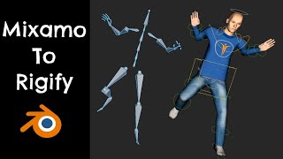 How To Use Mixamo Animations In Blender Rigify Rig [upl. by Fanchette]