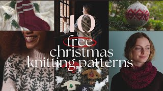 10 Free Christmas Knitting Patterns [upl. by Adnohsak]