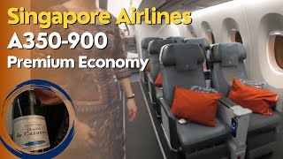 SINGAPORE AIRLINES A350900 Premium Economy Bulkhead Seat  Singapore to Munich  Jeo and Johi [upl. by Eshman]