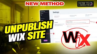 How to unpublish wix site 2024 [upl. by Rowan]